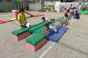 巧技台を使って。